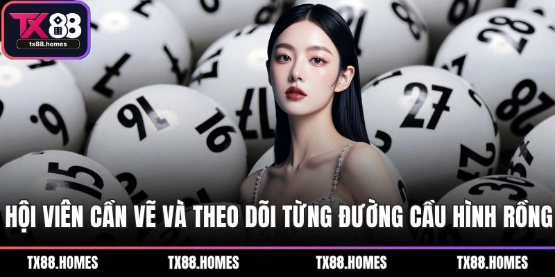 Hội viên cần vẽ và theo dõi từng đường cầu hình rồng